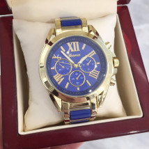 Modro- zlaté hodinky Geneva