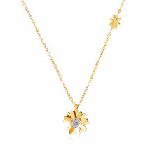 Dámsky oceľový náhrdelník kvet-267157-04