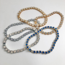 Dámsky oceľový kryštálový náhrdelník-274900-01