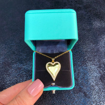 Oceľový náhrdelník s príveskom srdce-265703-01