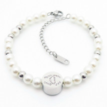 Dámsky oceľový náramok s perličkami-299188-012