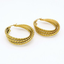 Dámske oceľové náušnice pozlátené-282775-03