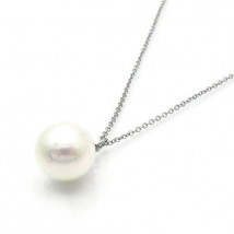 Oceľový náhrdelník s perlou-198152-01