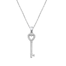 Strieborný náhrdelník kľúč-292855-01