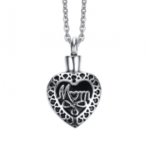 Oceľový náhrdelník srdce mom-203715-01