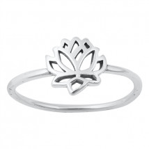 Strieborný prsteň lotosový kvet-221536-01