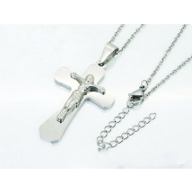 Oceľový náhrdelník s krížikom-265681-06