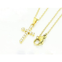 Dámsky oceľový náhrdelník krížik-291058-014