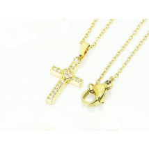 Dámsky oceľový náhrdelník krížik-291055-013