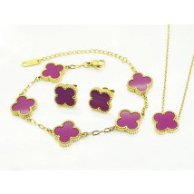 Pozlátená ceľová súprava trojkombinácia Olivia-307150-04