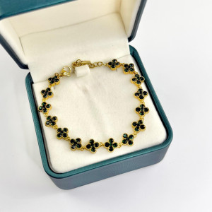 Dámsky oceľový náramok zelený