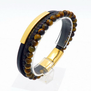 Pánsky kožený náramok BF