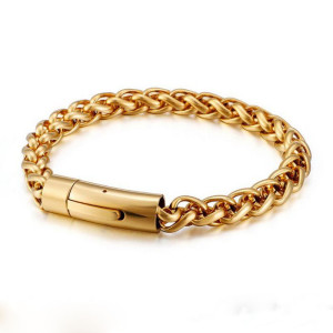 Pozlátený oceľový náramok
