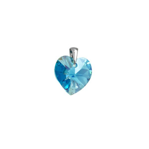 Strieborný prívesok srdiečko Swarovski
