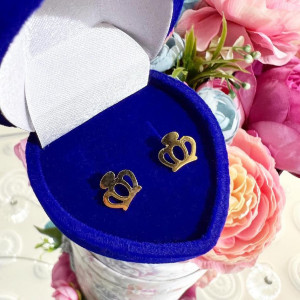 Dámske oceľové náušnice pozlátené