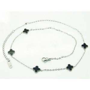 Dámsky oceľový náhrdelník čierny