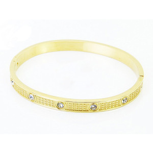 Dámsky oceľový náramok pozlátený 