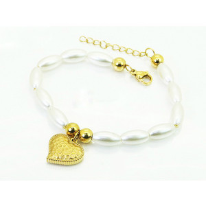 Dámsky perlový náramoks príveskom