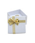 Biela papierová darčeková krabička s mašľou