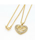 Dámsky pozlátený náhrdelník s príveskom srdce