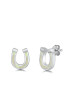 Strieborné náušnice podkova