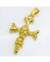 Pozlátený prívesok kríž  devil